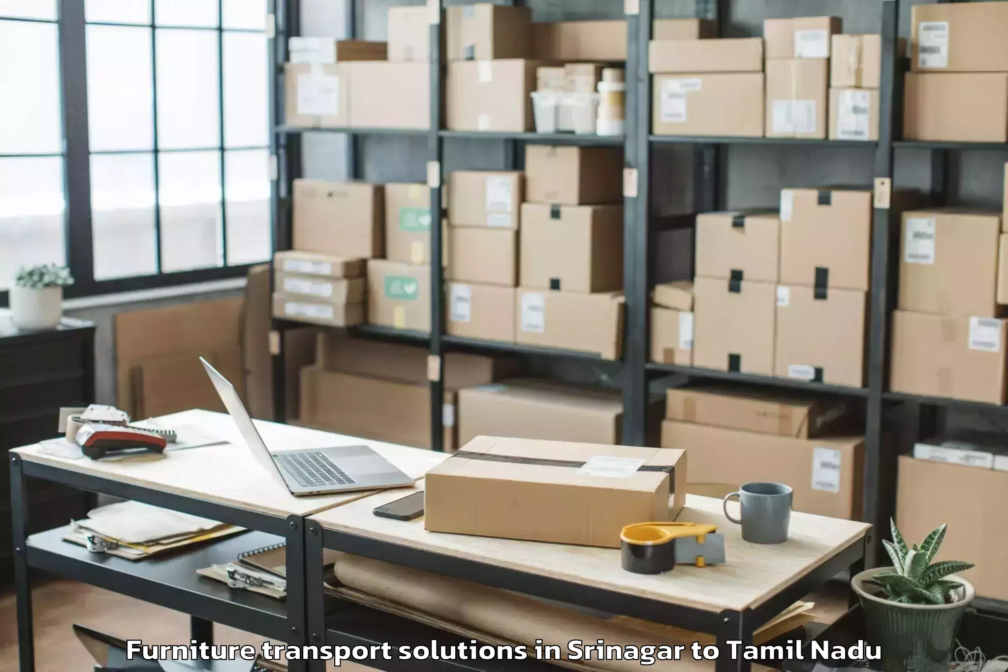 Trusted Srinagar to Tallakulam Furniture Transport Solutions